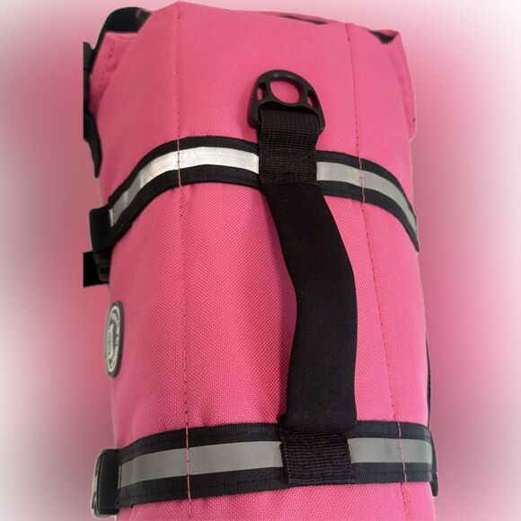 Dog Life Jacket, Boating Swimming Vest Enhanced Visibility Buoyancy, Pink Medium - Picture 7 of 12